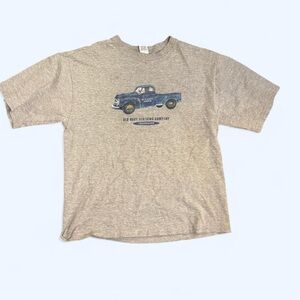 Old Navy Heather Gray Tee with Blue Truck Graphic